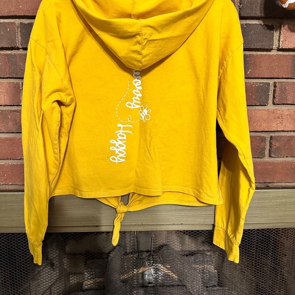 #29)  Yellow Hoodie with Graphic Design
